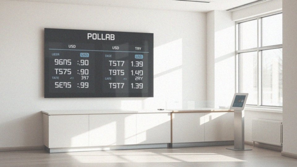 Jakie są główne wartości kursów USD na TRY?