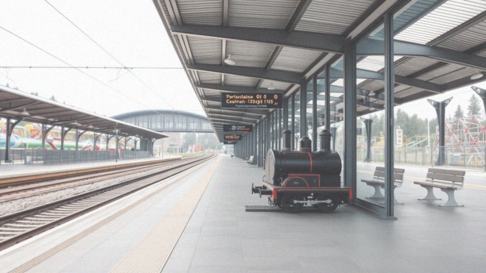 Jakie udogodnienia zapewnia nowy przystanek kolejowy dla gości odwiedzających park?